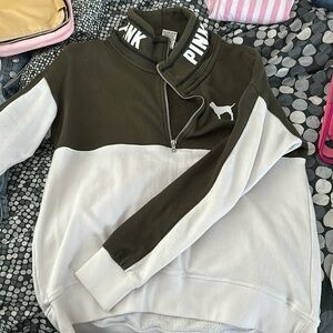 Pink half zip sweater